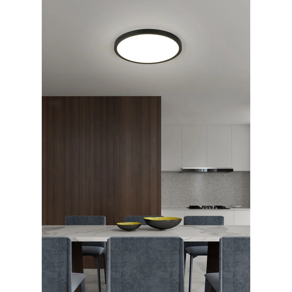 Plafonnier Draco noir Ø 40cm Trio 4017807654493