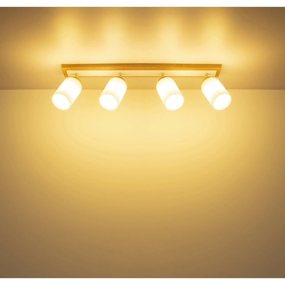 Lampe de plafond Rowena Bois 4-léger Globo 9007371583362