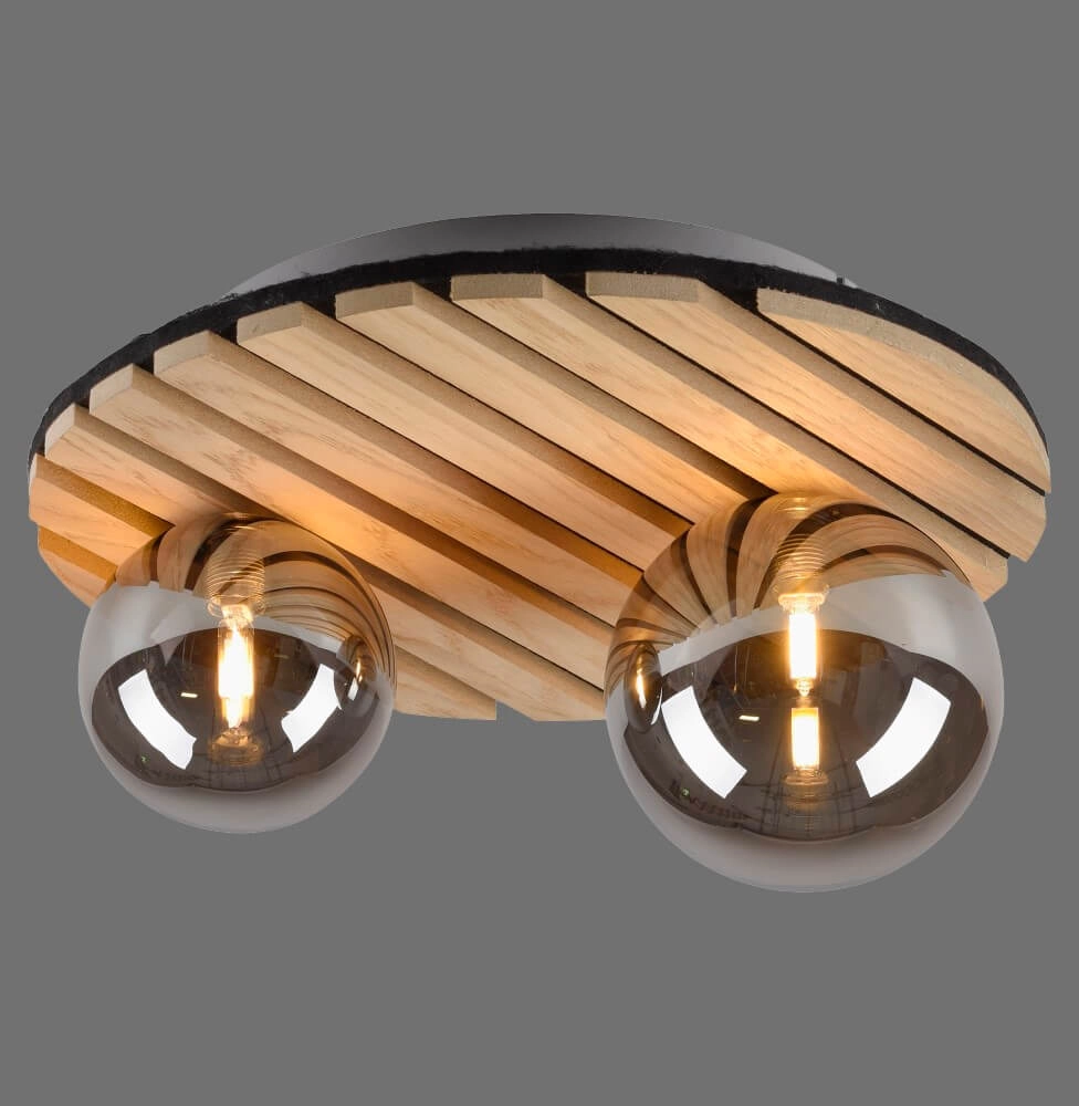 Plafonnier en bois Green Stika autour Just Light 4043689004231