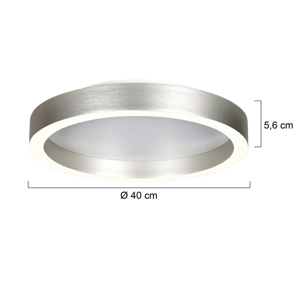 Lampe de plafond à design Ringlux Métal brossé Ø 40 cm Steinhauer 8712746180930