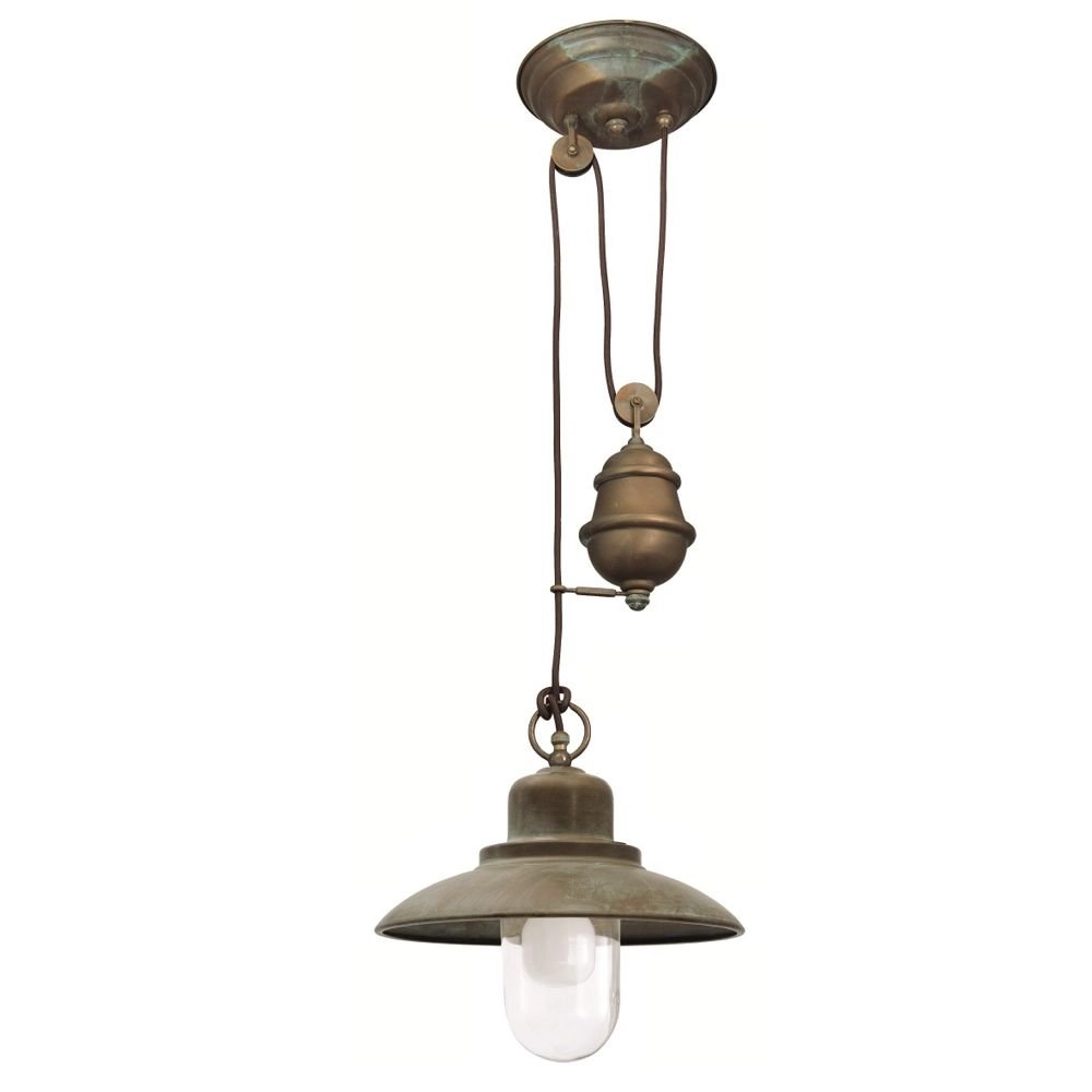 Lampe suspendue de porche Veranda 1 30cm marron cuivré Lampe suspendue de porche Veranda 1 30cm marron cuivré