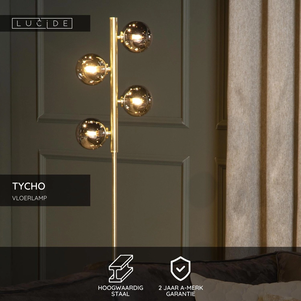 Lampe de pied Tycho Or Lucide 5411212450982
