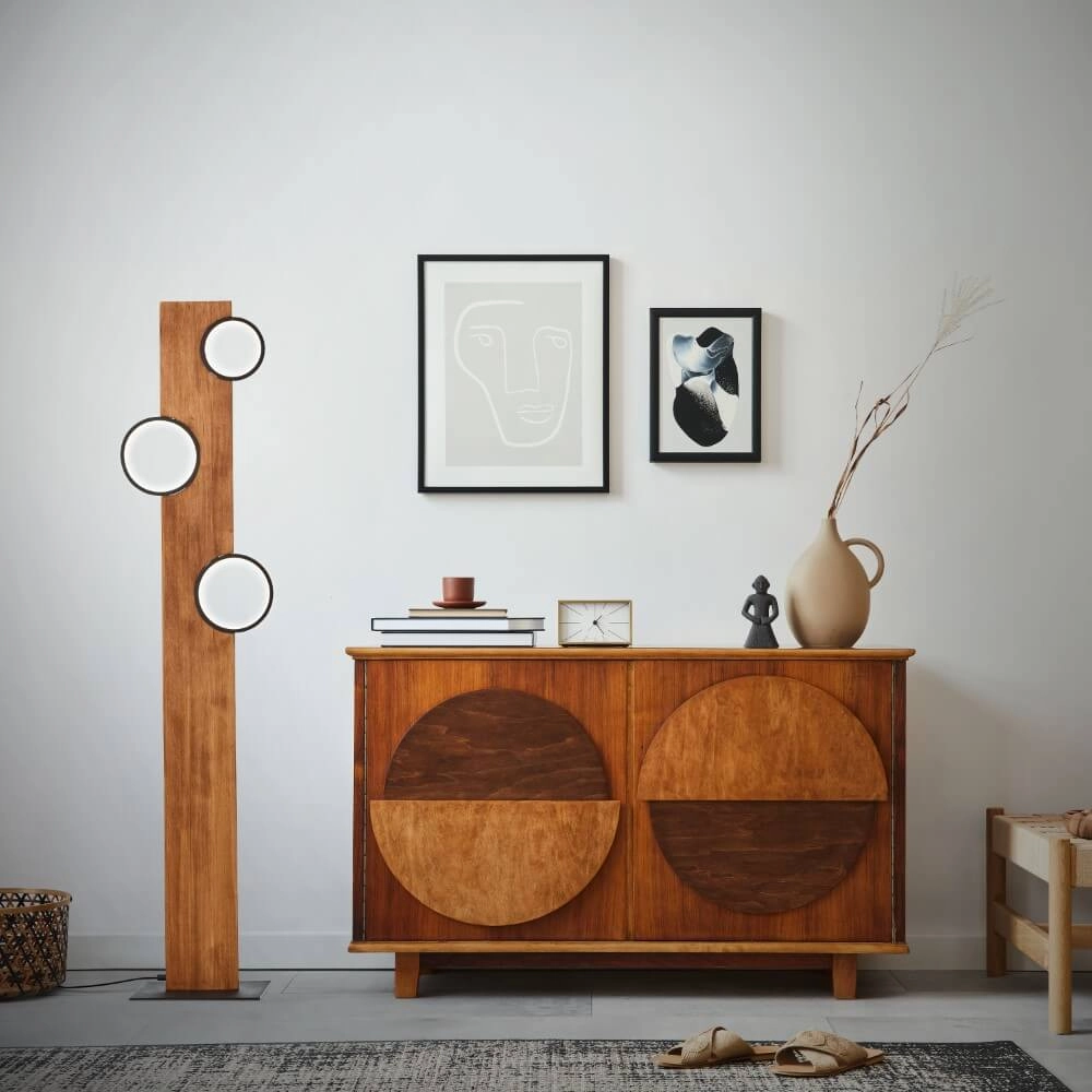 Lampadaire Cheesy bois Brilliant 4004353429613