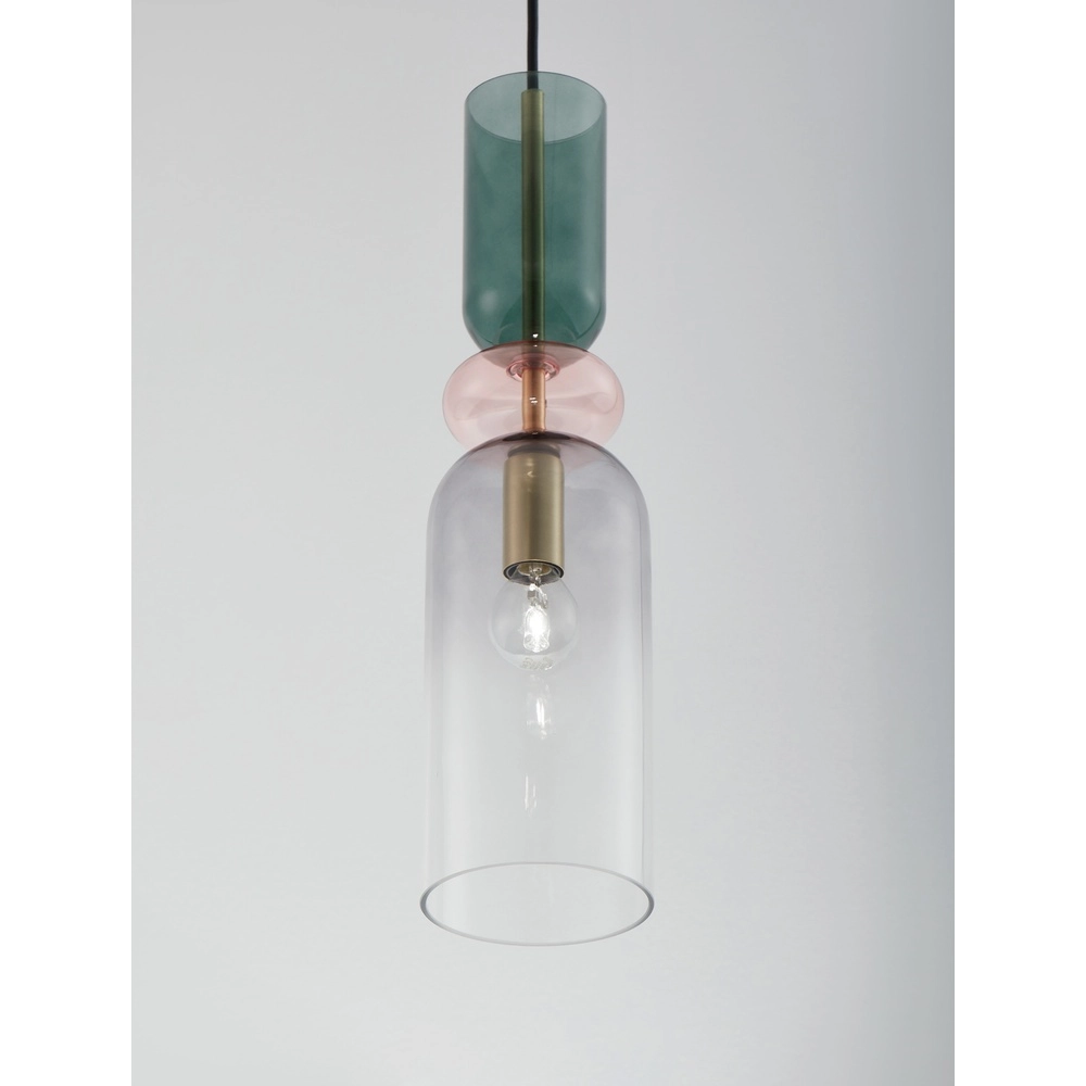 Suspension colorée Murano blanc Suspension colorée Murano blanc