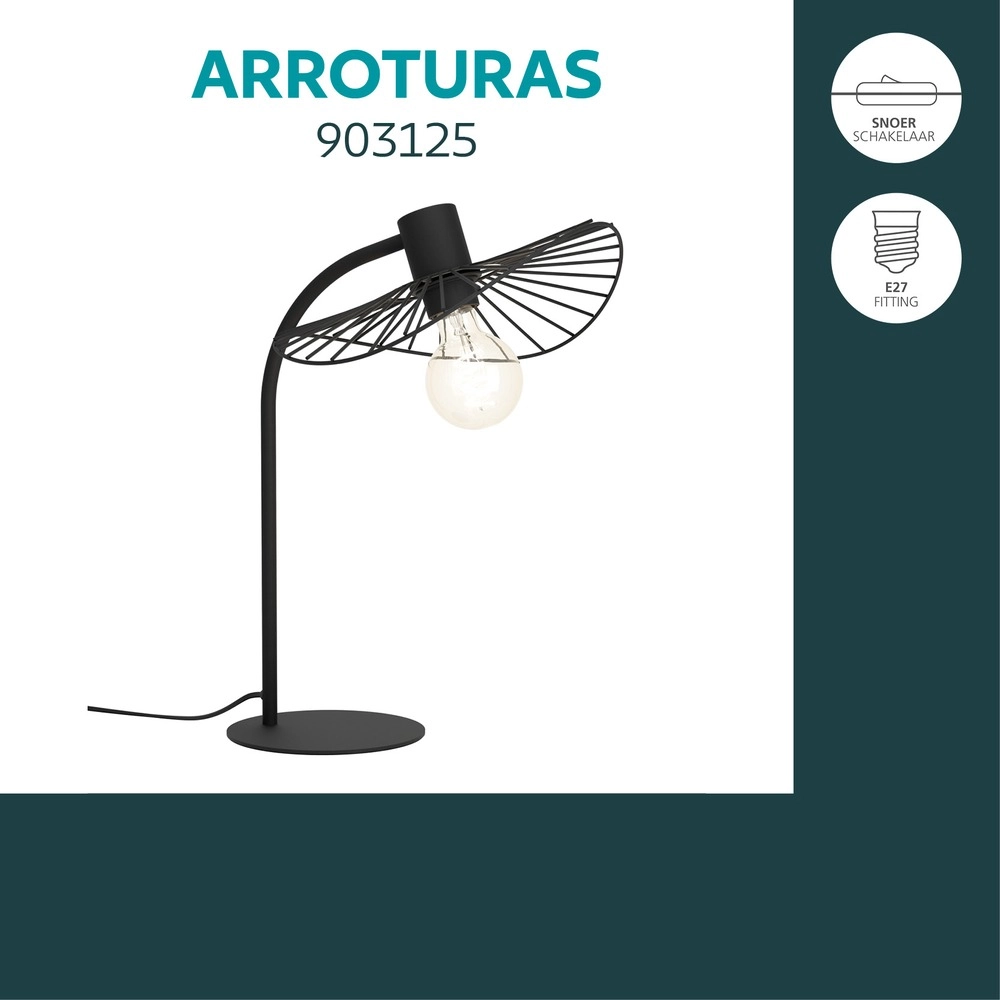 Lampe de table de conception Arroturas Noir Eglo 9008606406142