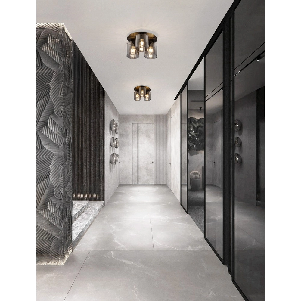 Plafonnier design Mirbi 3 lumières noir Lyora 5212017468451