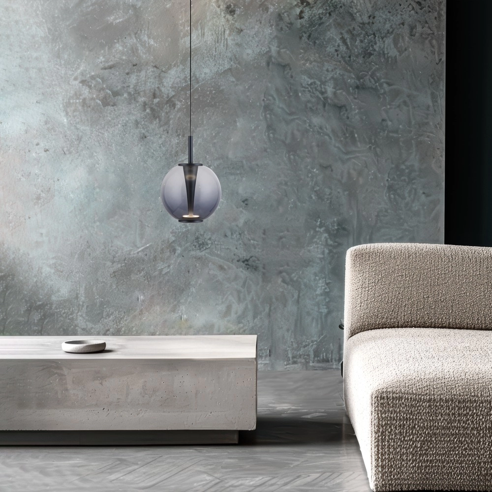 Suspension LED Pure Infinity avec verre fumé - Ø 18cm Paul Neuhaus 4012248399033