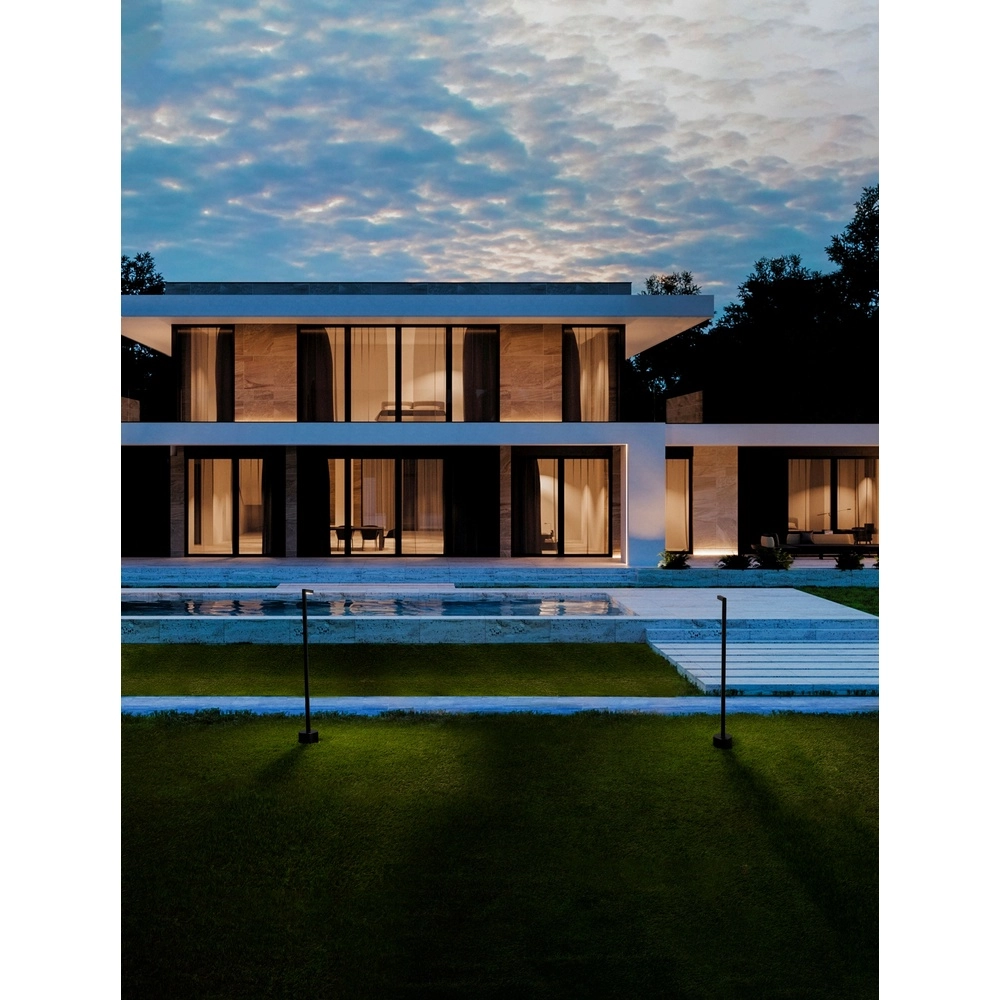 Lampe de jardin élégante Pipe noir 64,5 cm Lyora 5212017465542