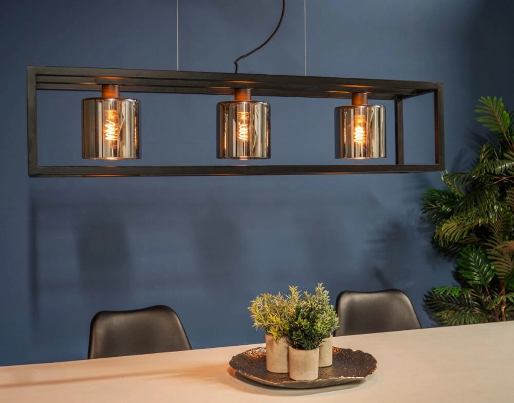 Lampe suspendue à glaçure fumée Brisling Eglo 9002759339852