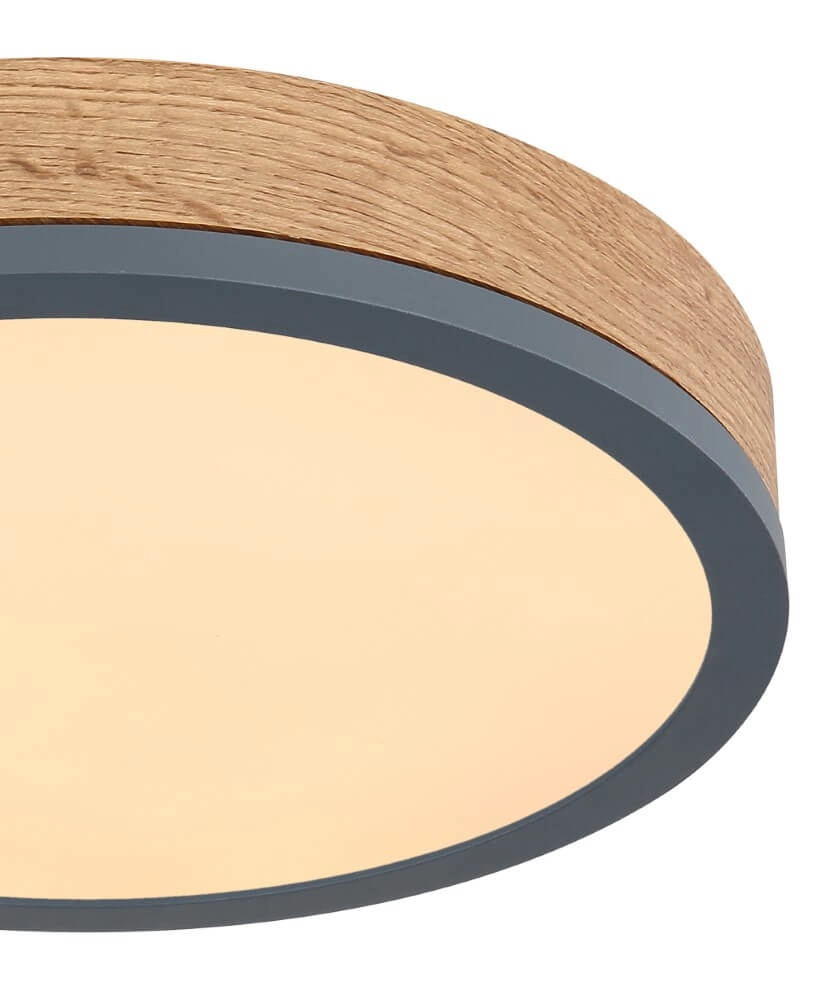 Plafonnier LED en bois Doro Ø 30 cm Globo 9007371442553