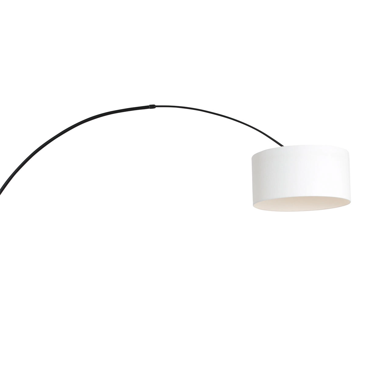 Lampe à arc murale Sparkled noir avec capuche blanche Steinhauer 8712746146080