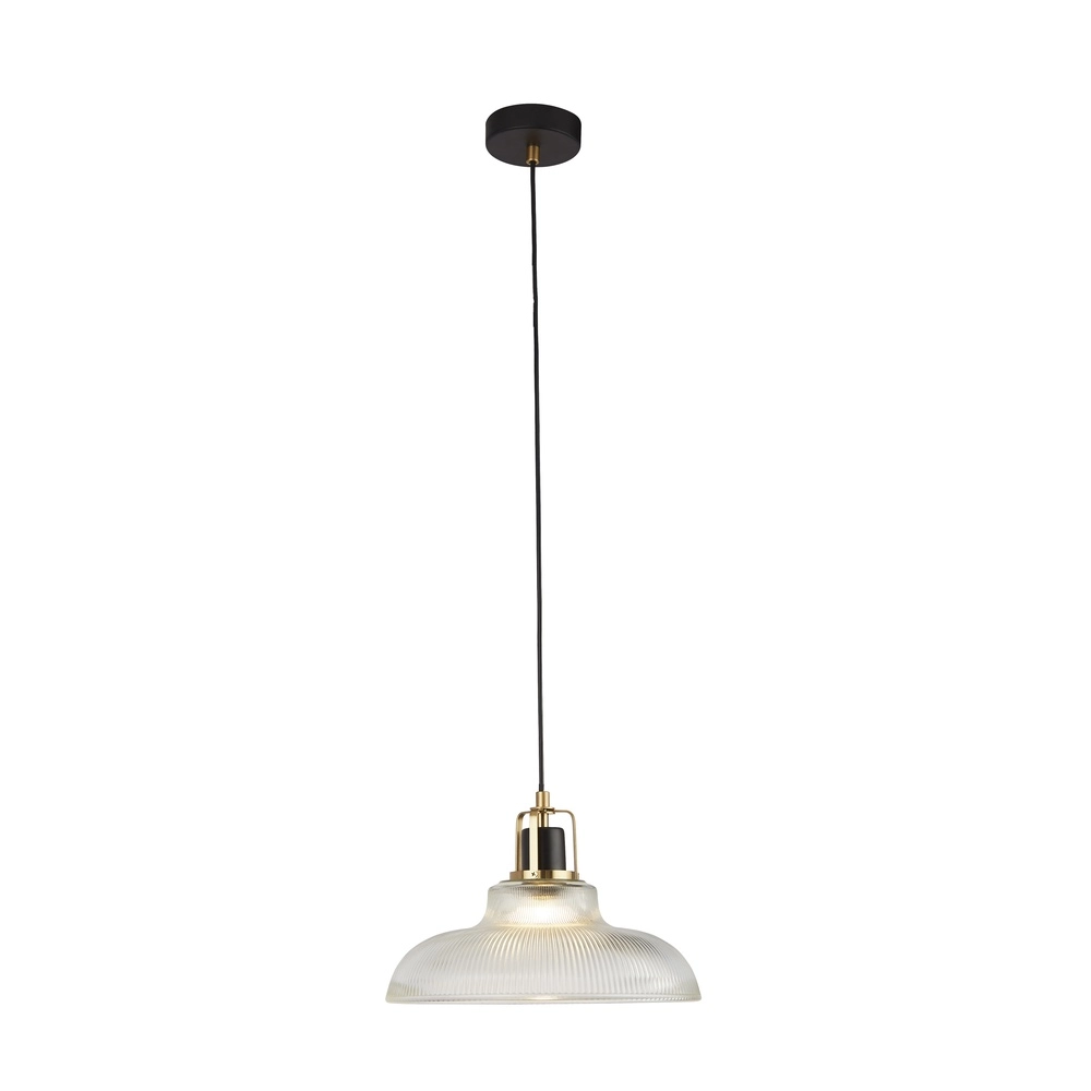 Suspension design Glossop laiton avec verre transparent
