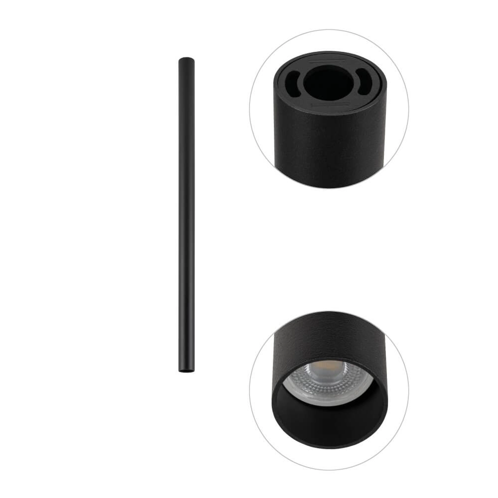 Spot long en saillie Fourty M 75 cm - noir Lyora 5903139108218