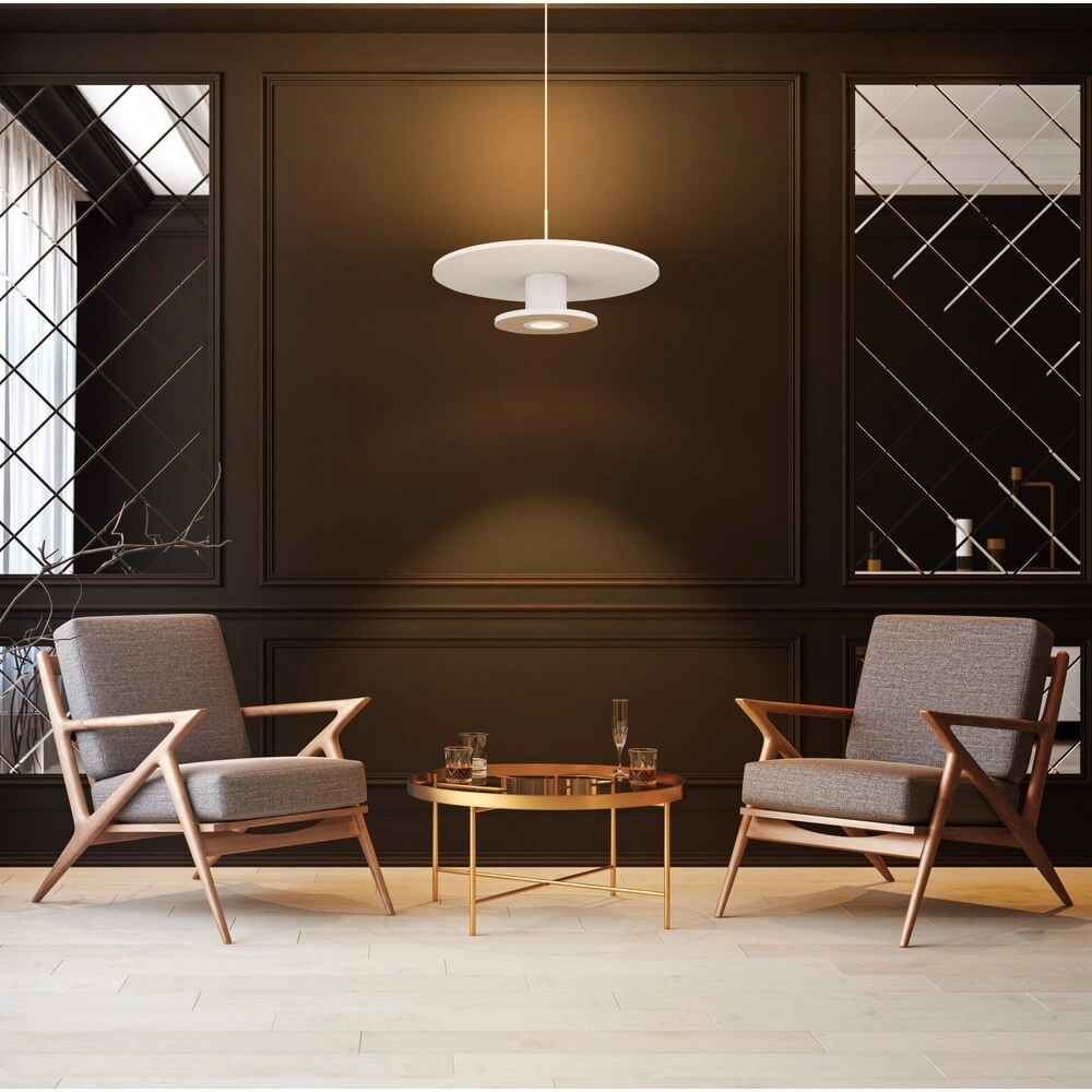 Suspension blanche Carter Ø 38cm avec feutre Globo 9007371462759