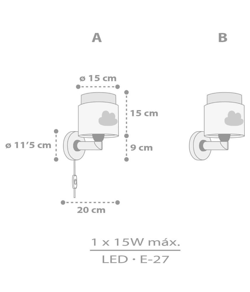 Applique chambre d'enfant Baby Dreams gris Dalber 8420406760193
