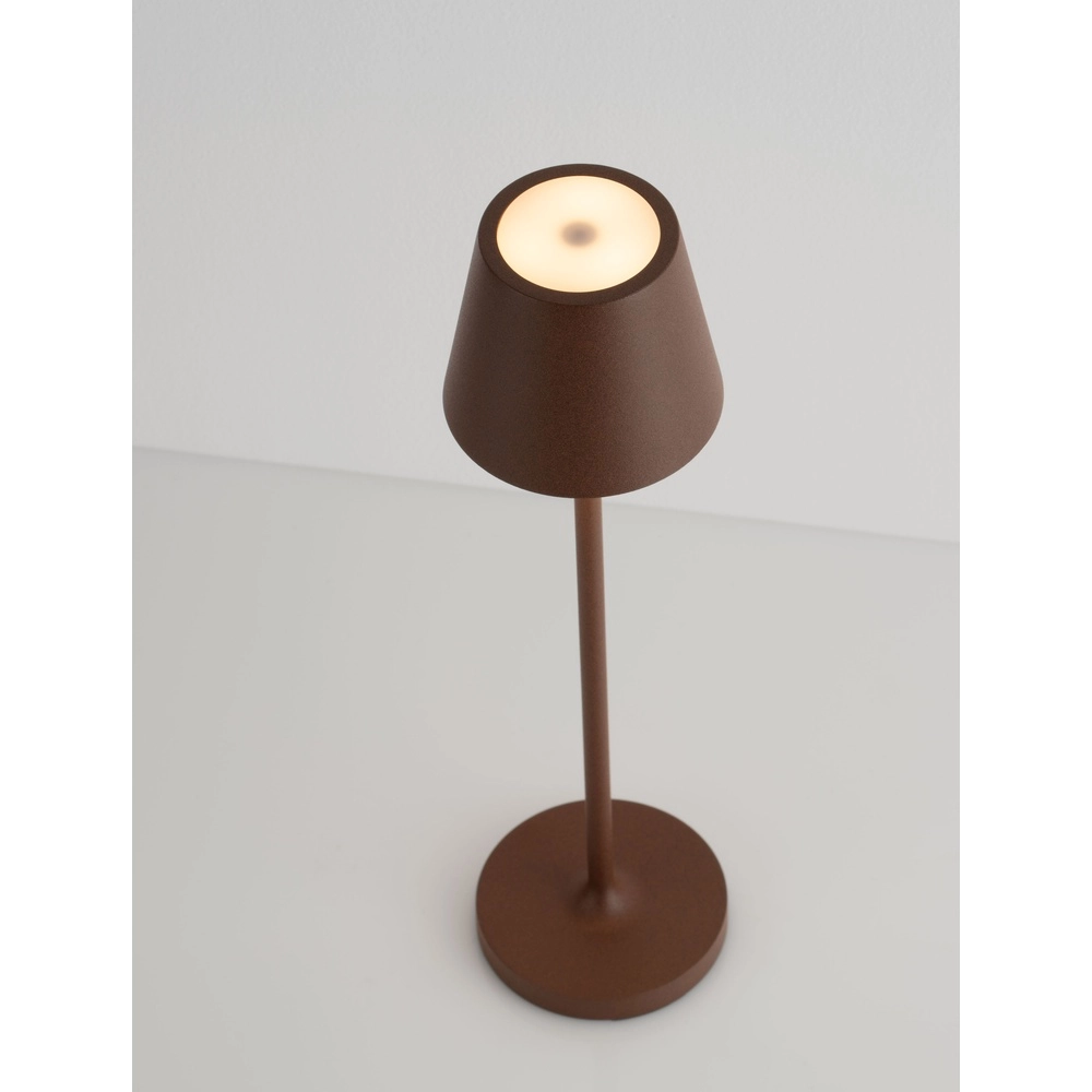 Lampe de table Petit Rechargeable brun rouille