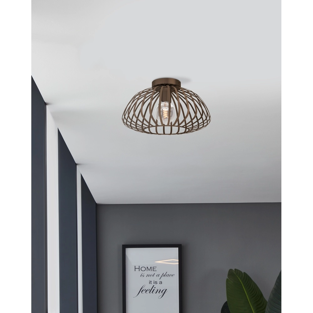 Lampe de plafond en bronze Espinal Ø 38,5cm - 1x E27 Eglo 9008606312573