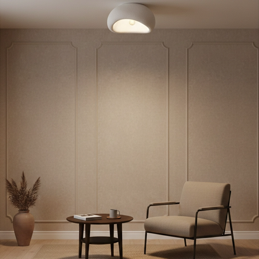 Plafonnier naturel Aere blanc 40cm