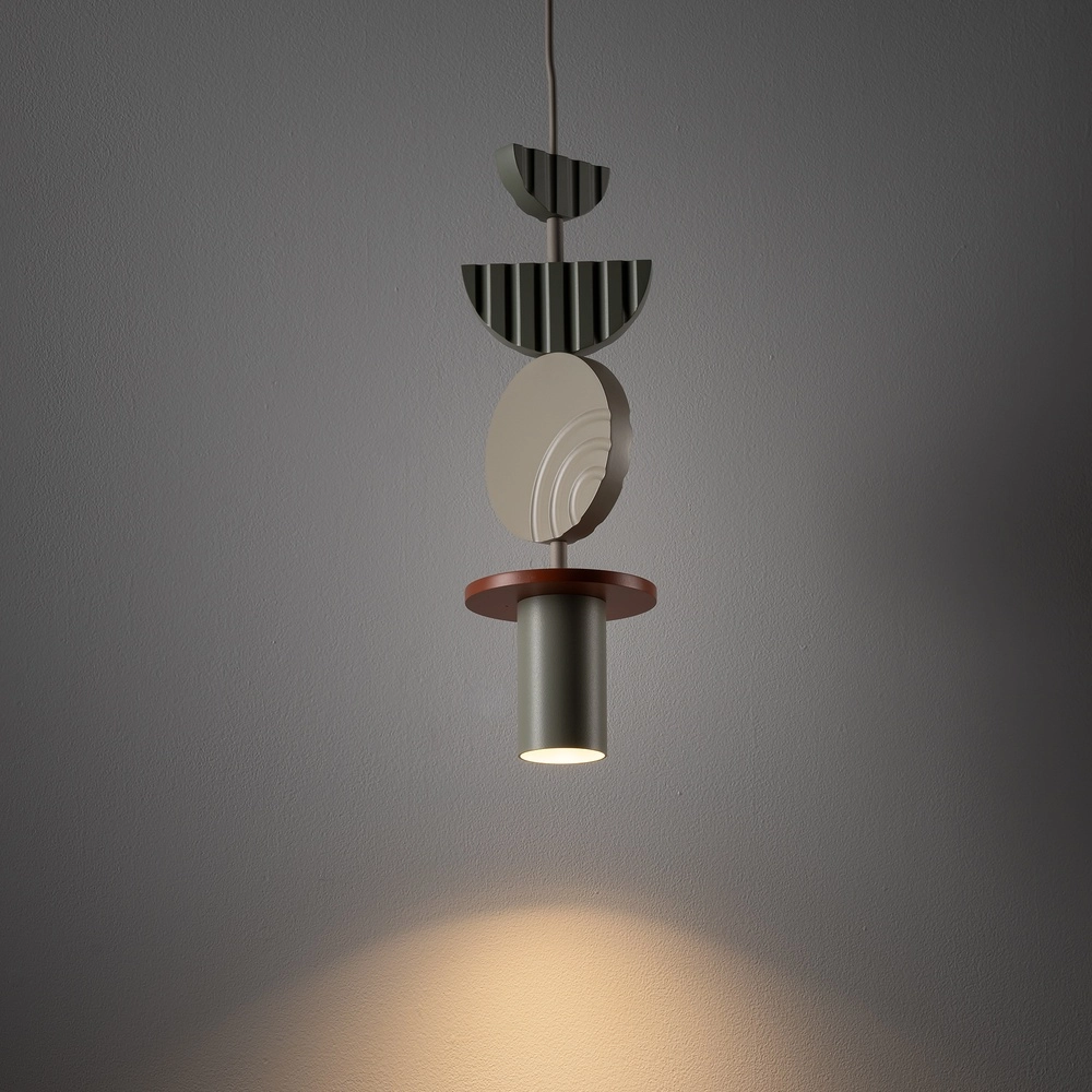 Lampe pendante unique Drops Color Vert sauge Lyora 5903139111935
