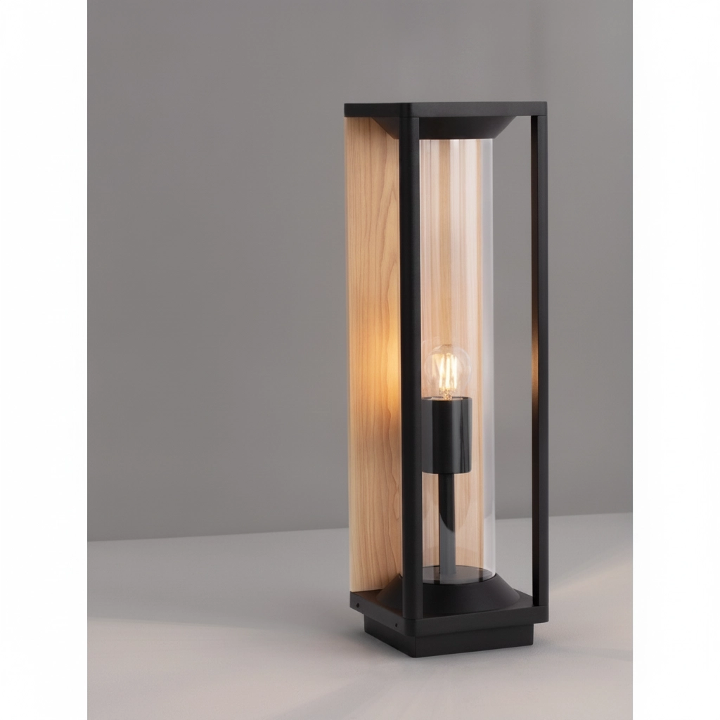 Lampe de jardin Pacific Fond bois 50cm