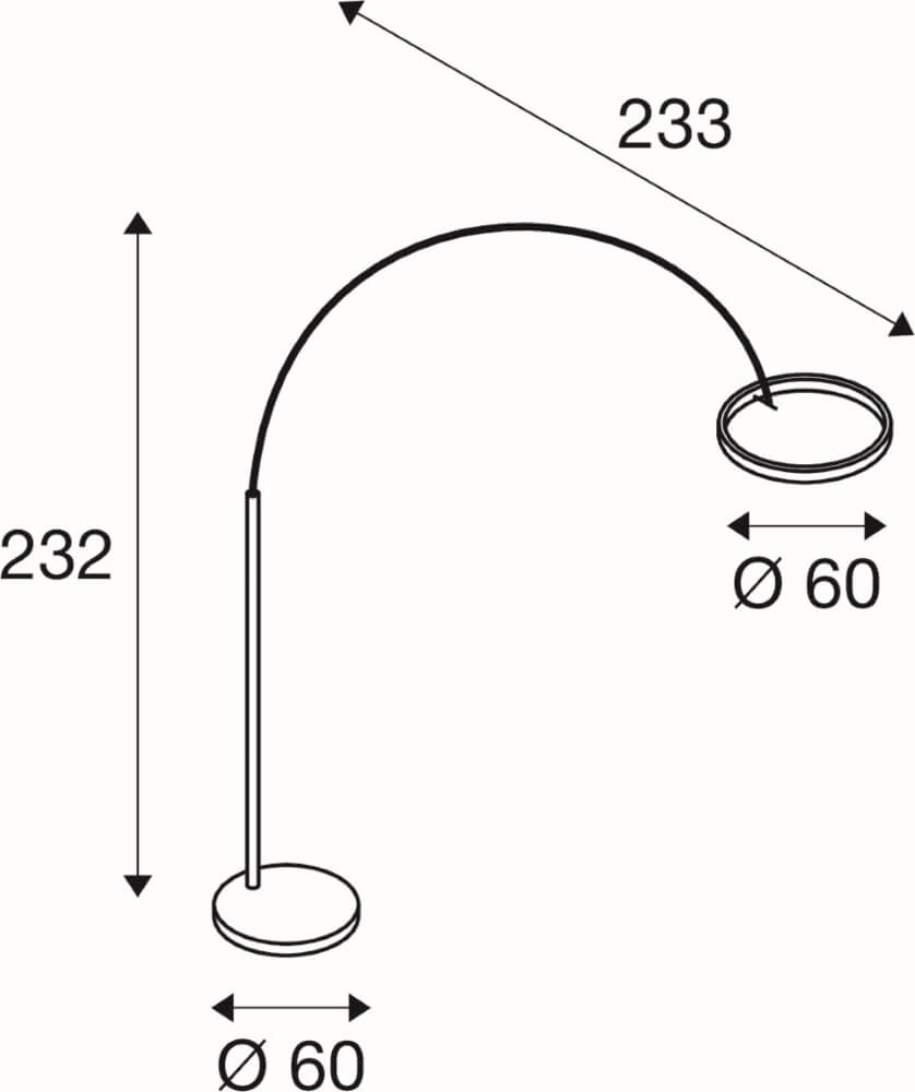 Lampe à arc LED One Blanc - 232 cm SLV 4024163265553