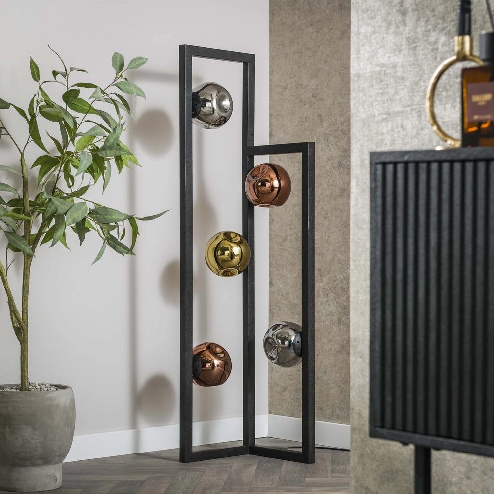 Lampe de pied en verre Stellar 5 lumières Lyora 8716803511637