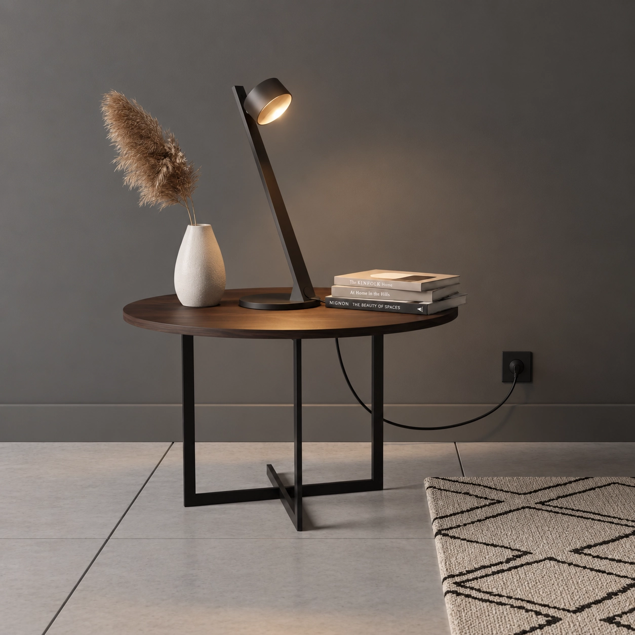 Lampe de table moderne Omega noir