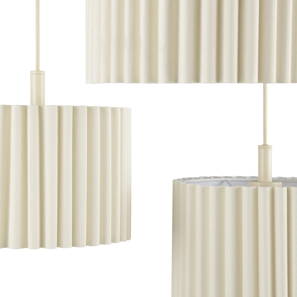 Lampe pendante Japandi Velin Ø 61 cm brun sable Brilliant 4004353476822