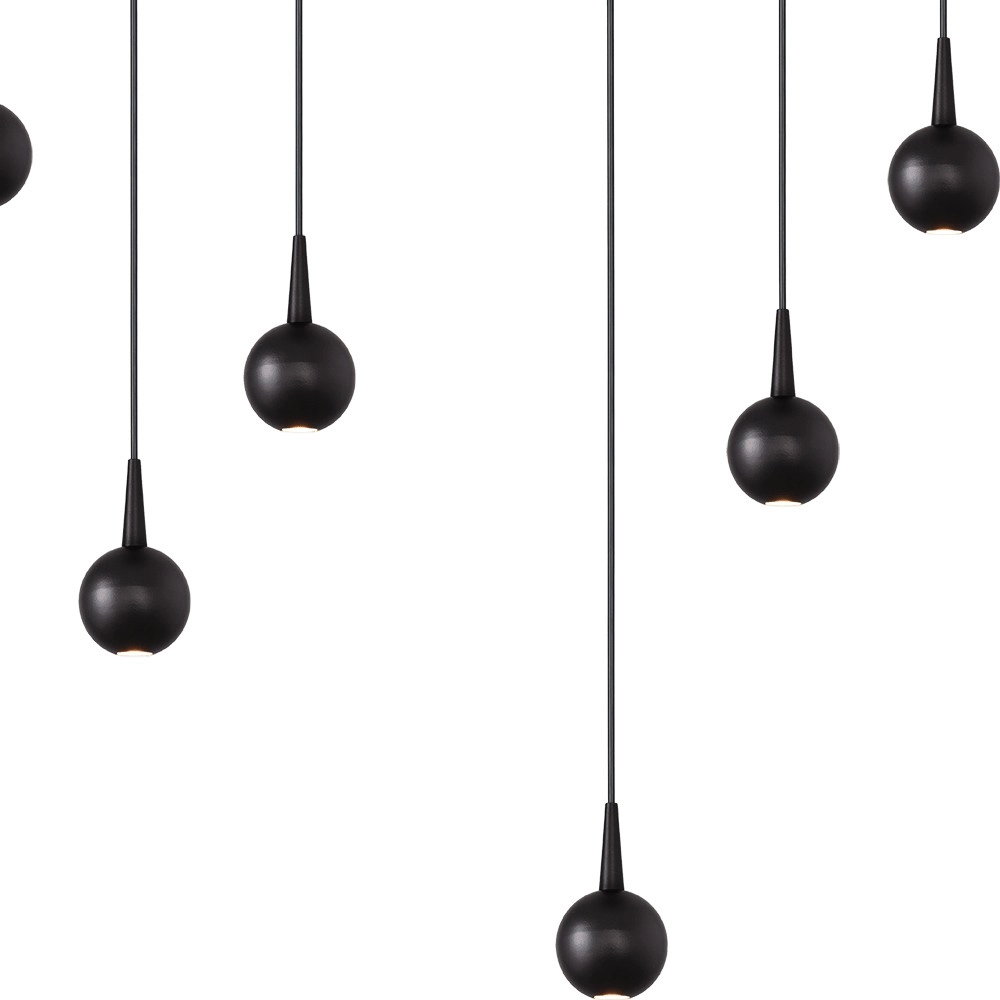 Lampe suspendue à 9 lampes Talana noir Ø 50cm DTW Masterlight 8718121352329