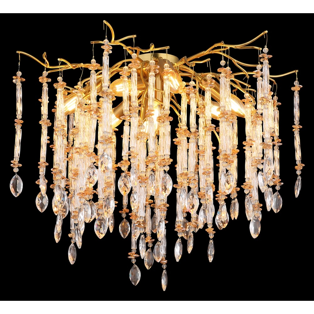 Lampe de plafond Gloria Ø 60 cm d’or Globo 9007371566983