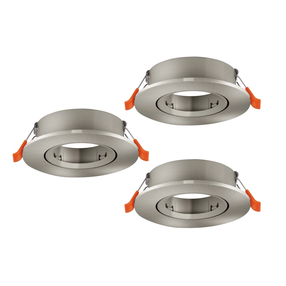 Lot de 3 spots encastrés Barranco nickel Ø 9cm