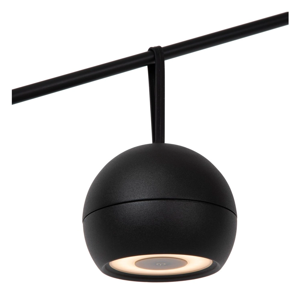 Lampe murale rechargeable Lunex Magnétique noir Lucide 5411212272409
