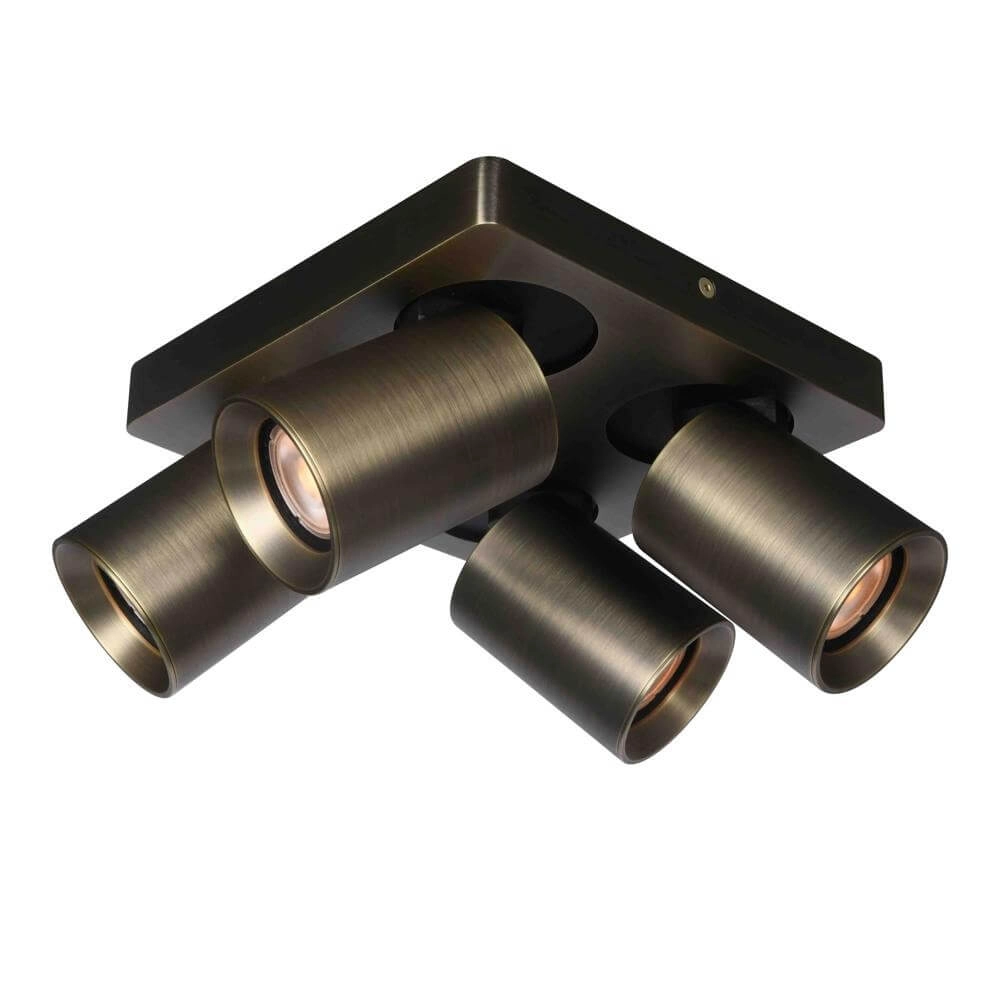 Plafonnier Megano Bronze antique à 4 lumières Plafonnier Megano Bronze antique à 4 lumières