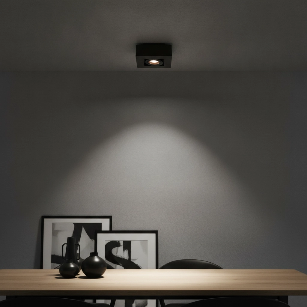 Spot de plafond noir Bosco