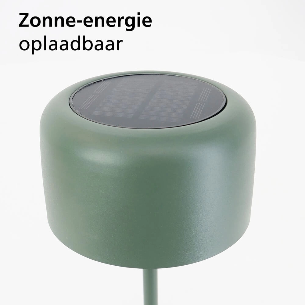 Lampe de table élégante Roccanova Vert solaire avec USB Eglo 9008606355051