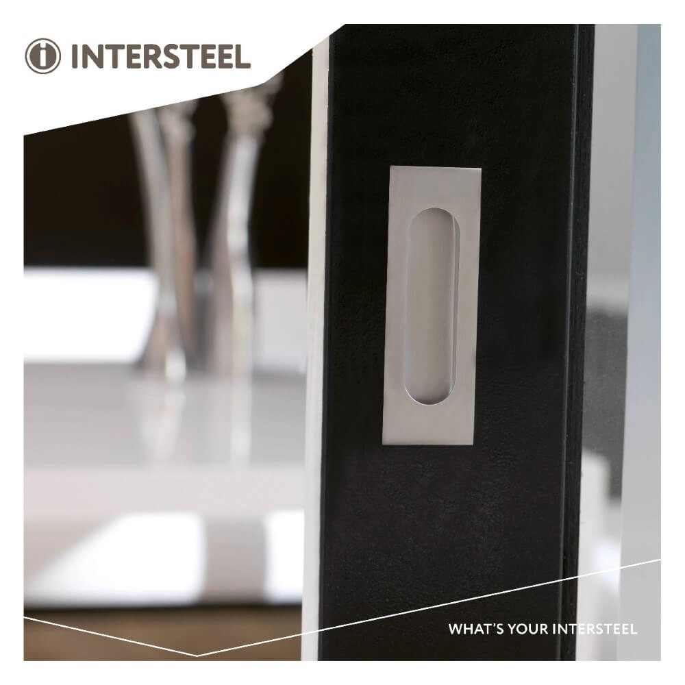 Poignée de porte coulissante droite Alvro 17x5cm acier inoxydable Intersteel 8714186167731