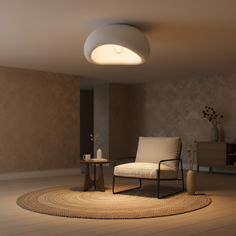 Plafonnier naturel Aere blanc 60cm