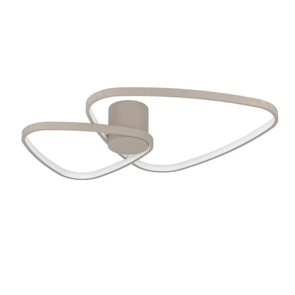 Lampe de plafond moderne Leporano brun sable