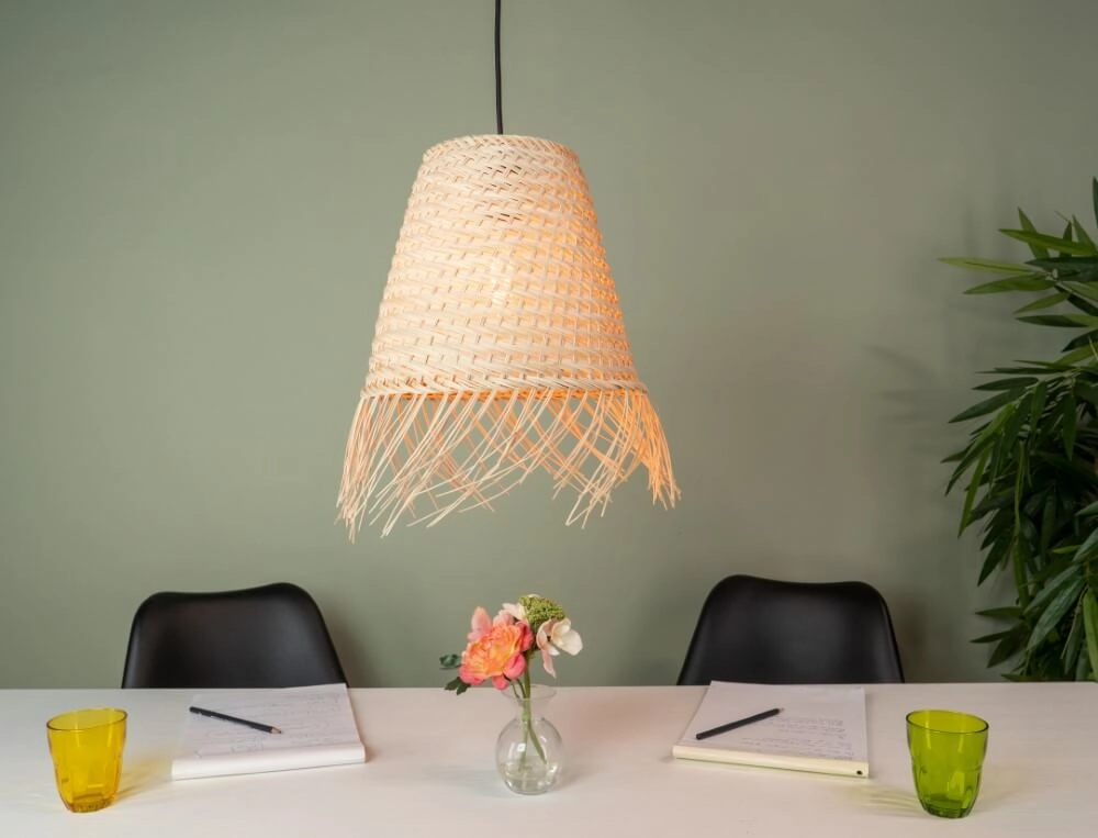 Lampe suspendue en osier Aycliffe Ø 30 cm Eglo 9002759438715