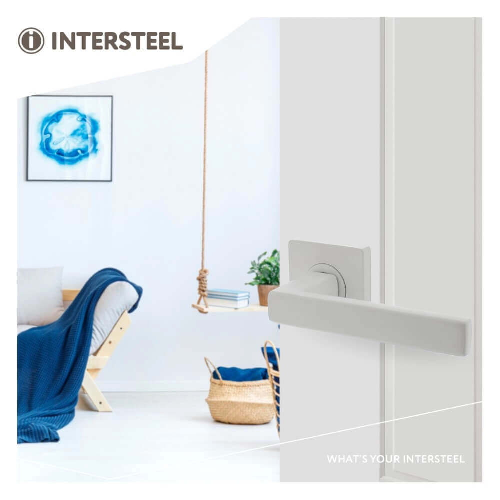 Poignée de porte moderne Hera blanc Intersteel 8714186494035