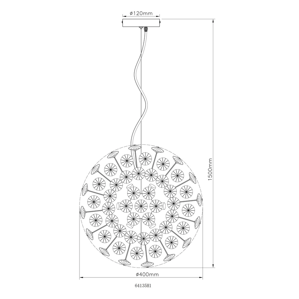 Lampe suspendue Katrina or Ø 40cm Globo 9007371478309