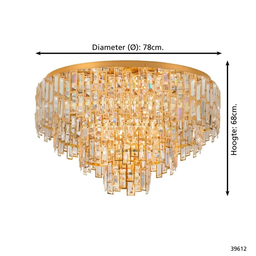 Lustre de plafond Ø 78cm Calmeilles or Stars of Light 9002759396121