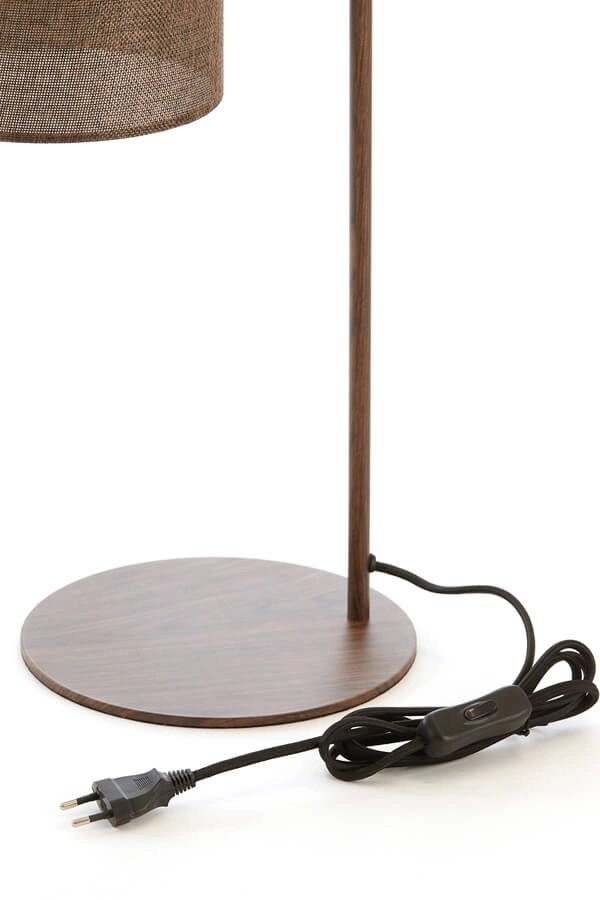 Lampe de table Japandi Donio Imprimé bois foncé Light & Living 8717807759582