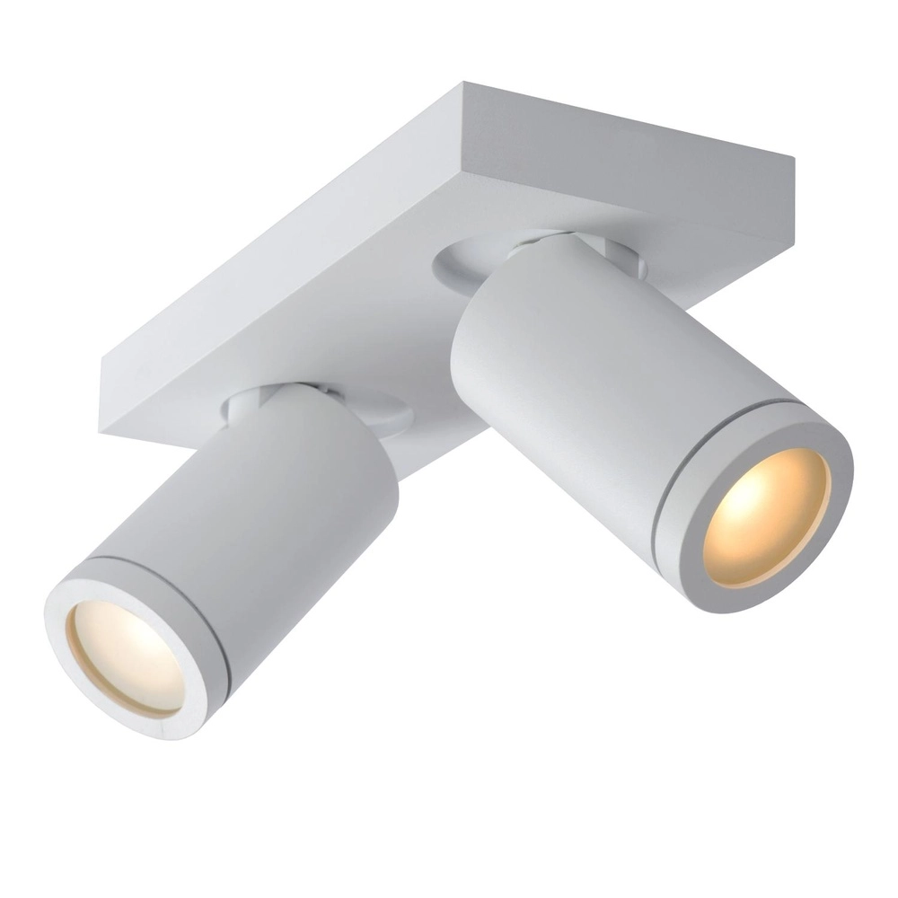 Projecteur de plafond Taylor IP44 blanc à deux lumières Lucide 5411212092649