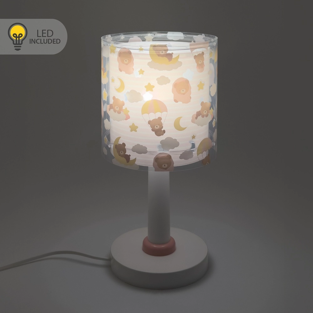 Lampe de table pour chambre d’enfant Baby Teddy rose Dalber 8420406415710