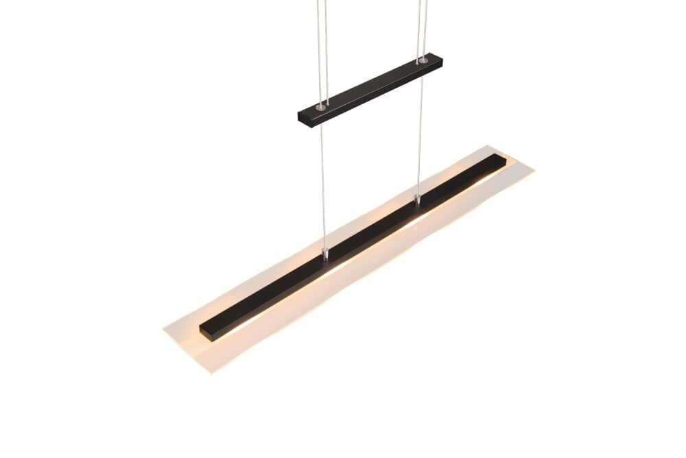 Lampe à suspension en verre Milos noir Trio 4017807588286