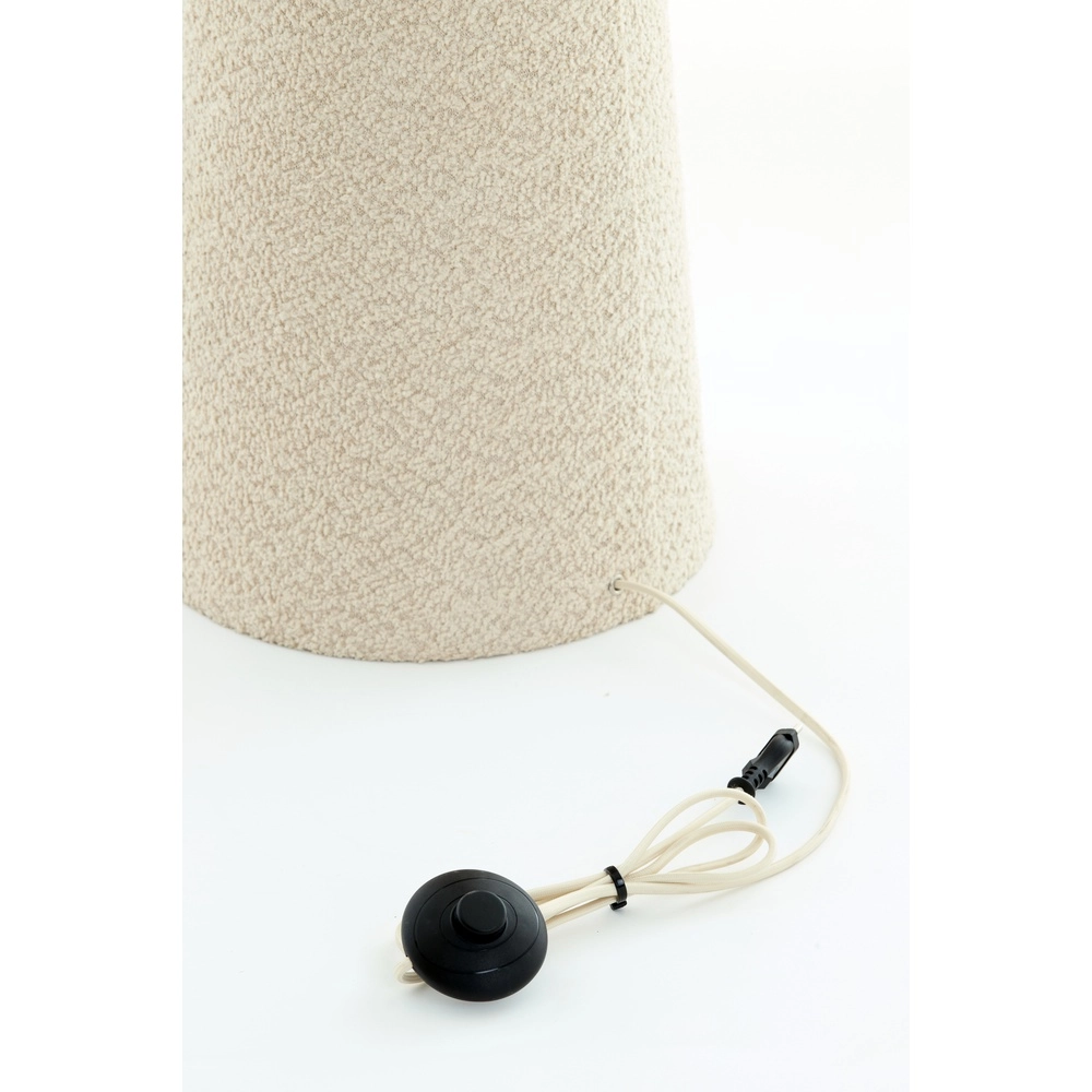 Lampe de pied Micky Ø 38cm - bouclé - sable Light & Living 8717807761158