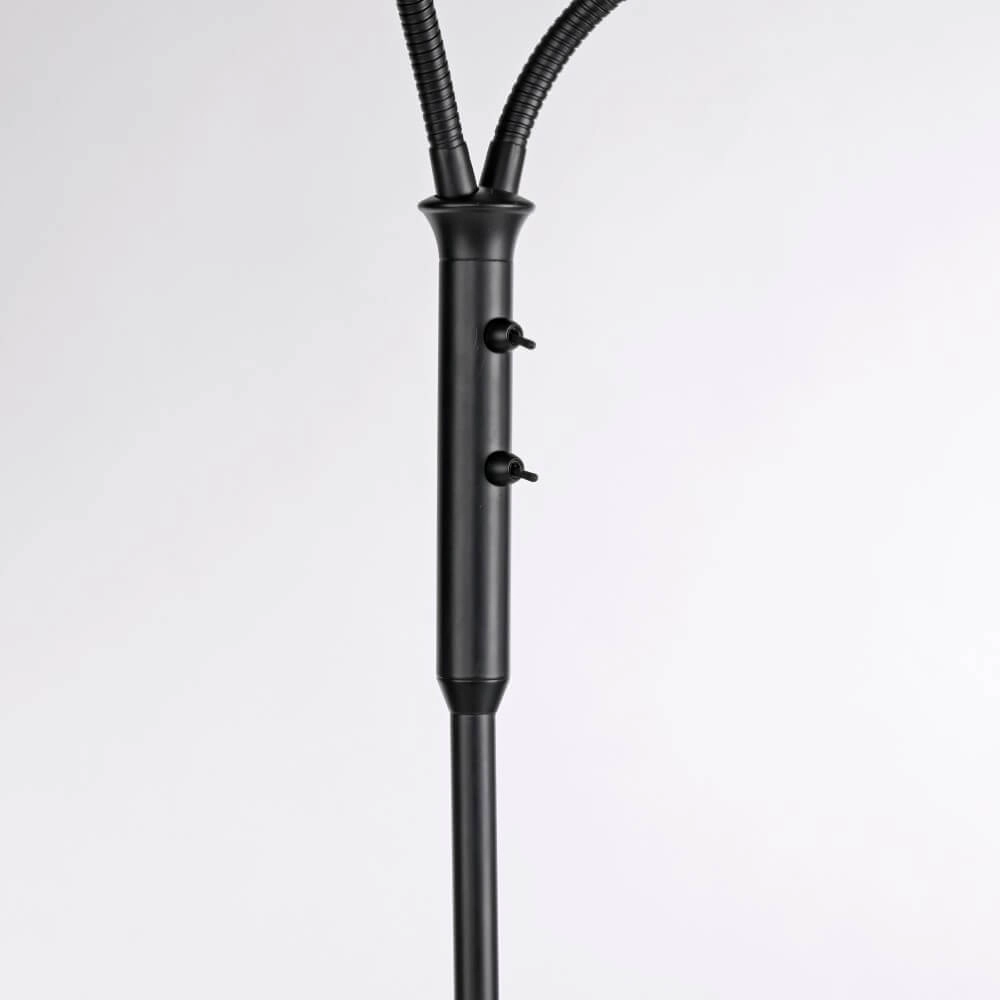 Lampadaire noir Loki 2 lumières Just Light 4043689000837