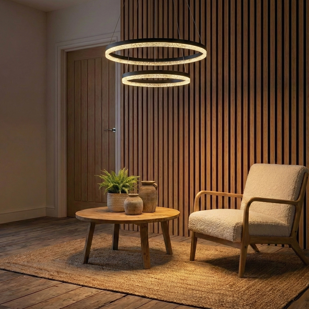 Suspension Adria noir Ø 60cm double