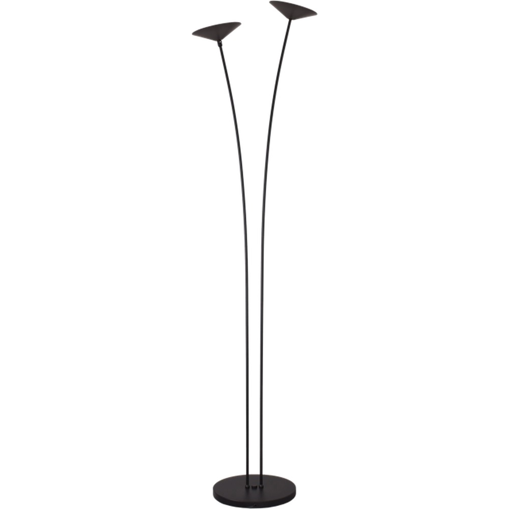 Lampe sur pied à deux lumières Ceppo Noir
